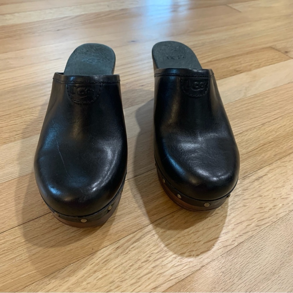 Ugg Abbie Studded Leather Platform Clog Mule US Size 6‎ Winter Fall Bohemian - Picture 2 of 10